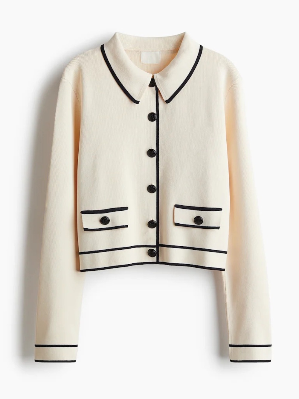 H&M Cream Collared Cardigan Size XS